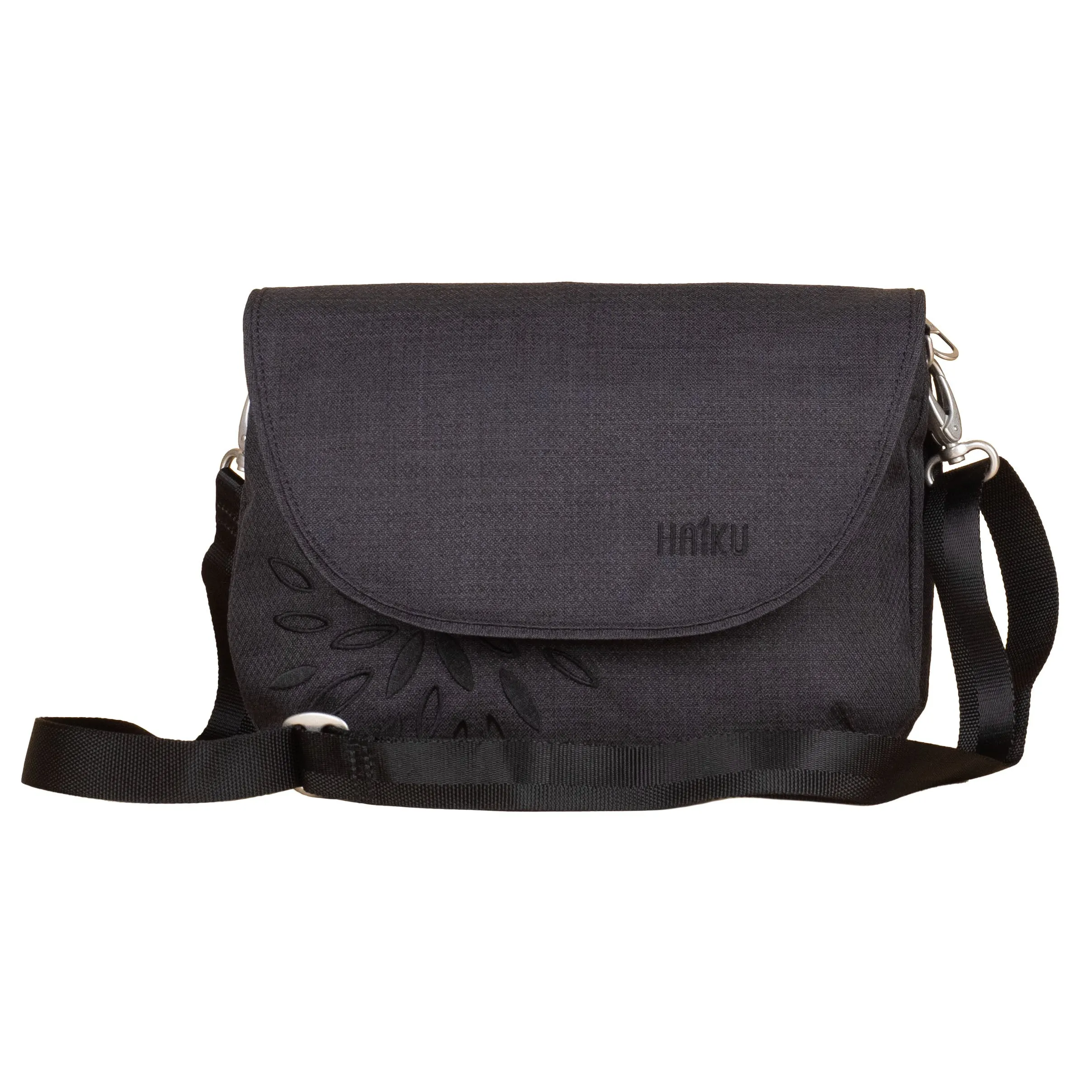 Haiku Bliss Saddle Bag In Cherry Blossom, River Rock Blue, Rosewood, Stone Gray & Black