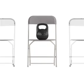 Hercules Big and Tall Commercial Folding Chair - Extra Wide 650LB. Capacity - Durable Plastic - 4-Pack