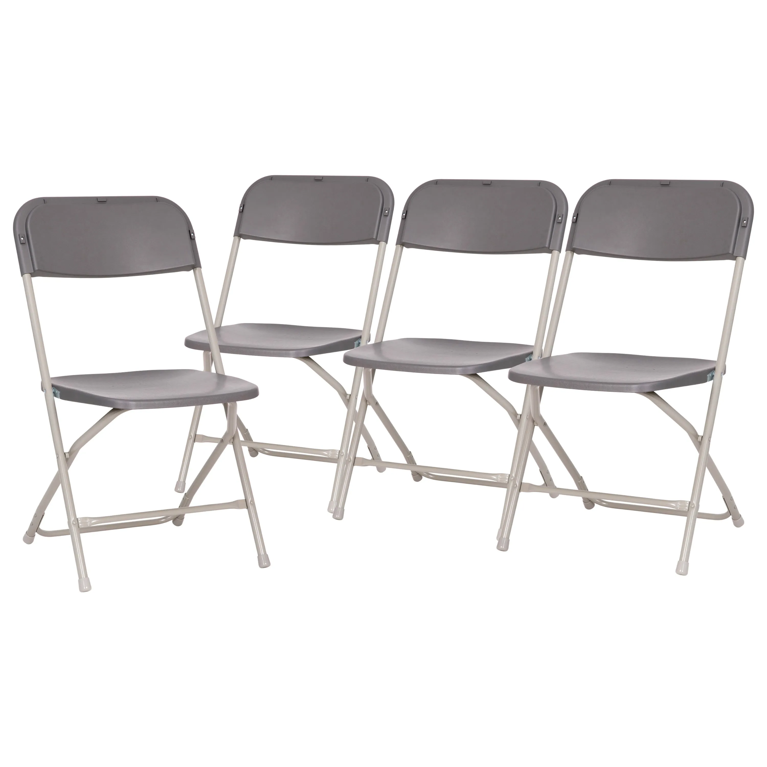 Hercules Big and Tall Commercial Folding Chair - Extra Wide 650LB. Capacity - Durable Plastic - 4-Pack