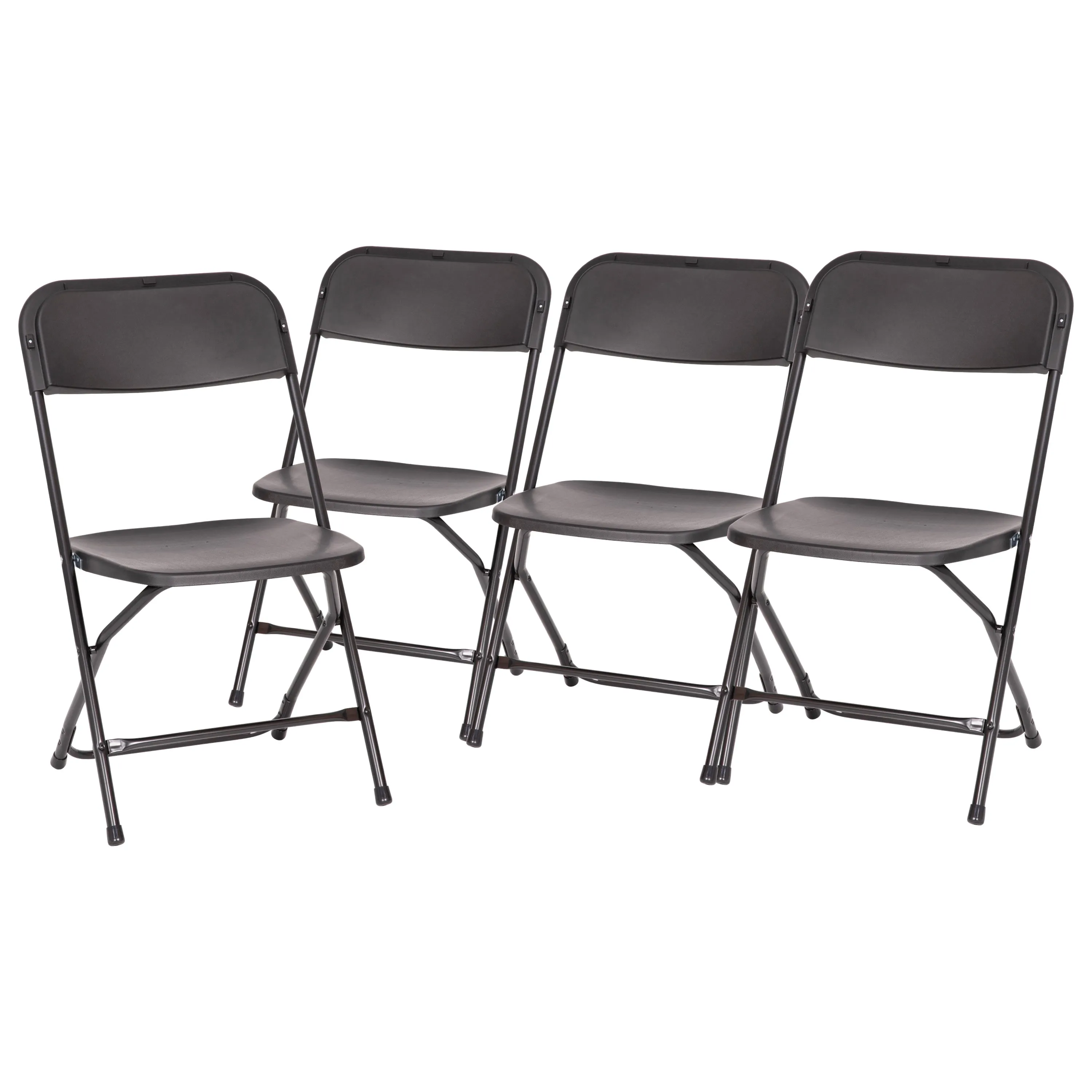 Hercules Big and Tall Commercial Folding Chair - Extra Wide 650LB. Capacity - Durable Plastic - 4-Pack