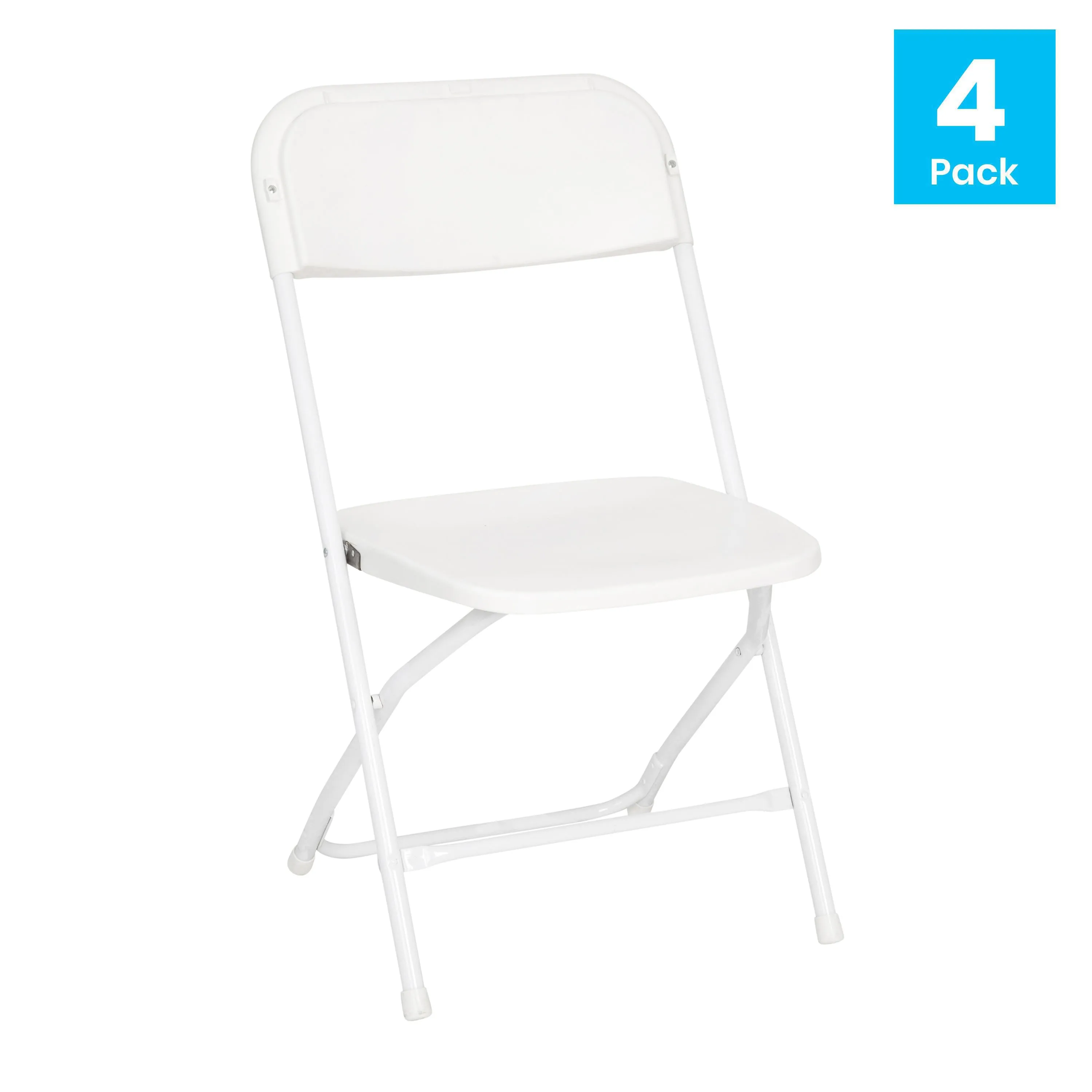 Hercules Big and Tall Commercial Folding Chair - Extra Wide 650LB. Capacity - Durable Plastic - 4-Pack