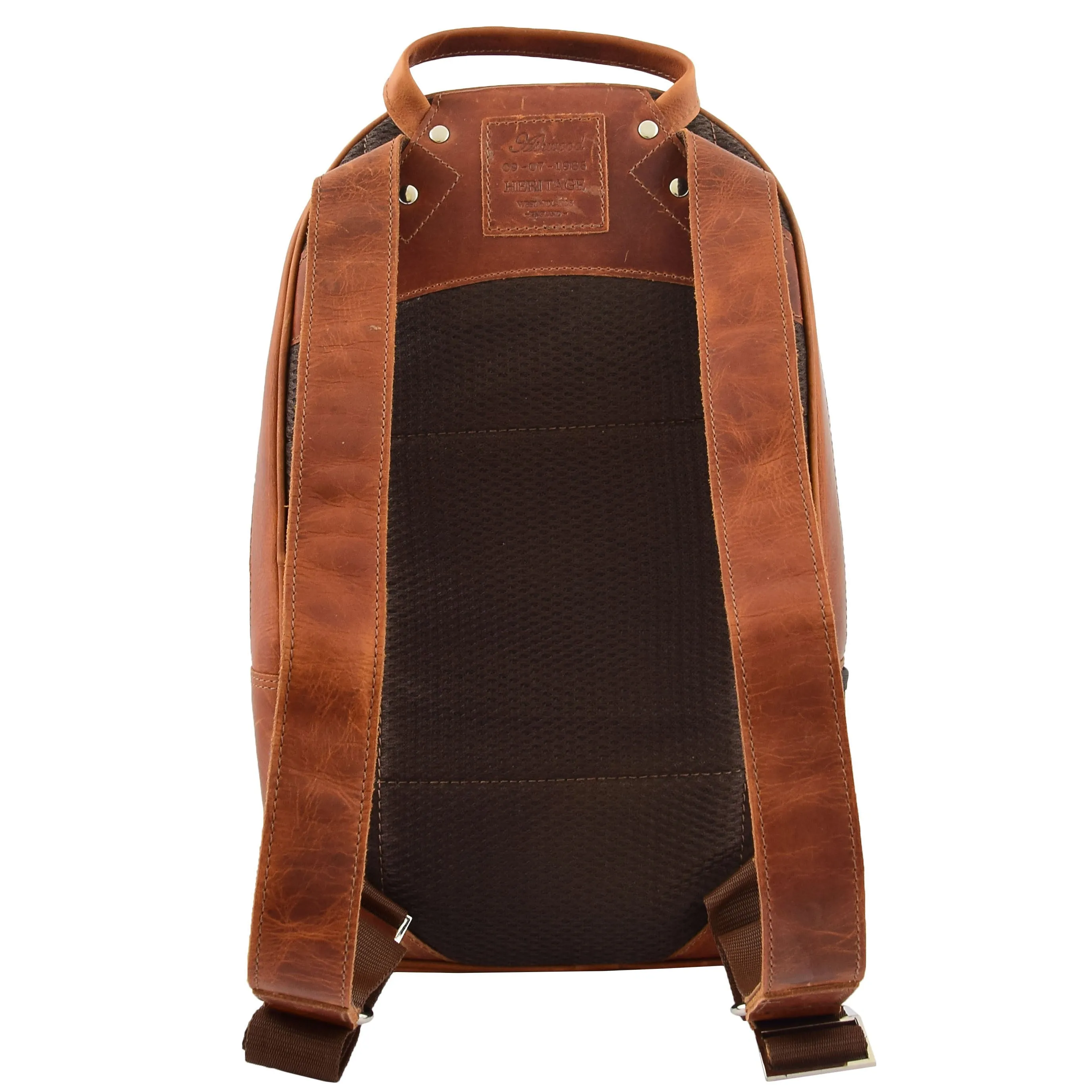 High Quality Genuine Tan Leather Backpack Large Size Work Casual Travel Bag Trek