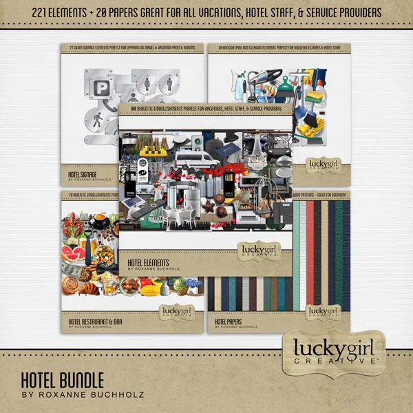 Hotel Digital Scrapbook Bundle