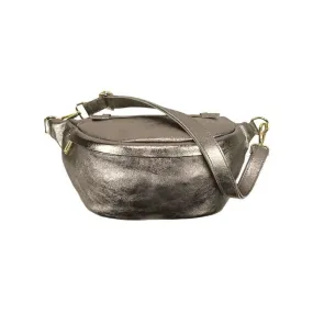 Italian Leather  Bronze Sling Waist Shoulder Bag-Waist Bag