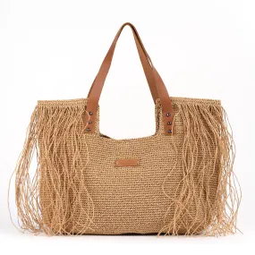 Large Straw Beach Bag