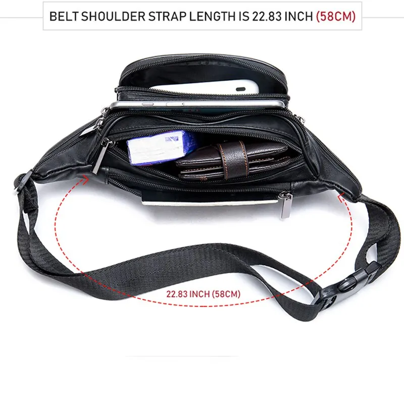 Leather Belt Bag Women's Waist Bags For Women Fanny Pack Female Waist Pack Belt Waist Bag Woman Phone Bags Bumbag