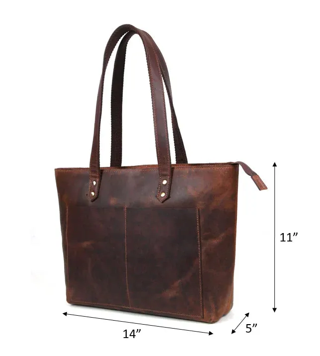 Leather Myra Tote Bag