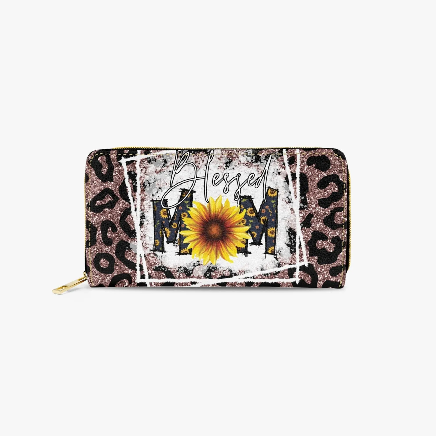 Long Type Zipper Purse - Leopard Print, Sunflower, Blessed Mum/Mom