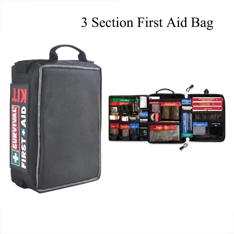 M Protable First Aid Kit Wilderness Survival Medical Bag Emergency Kit Trauma Care for Home Car Travel Outdoor Camping Hiking