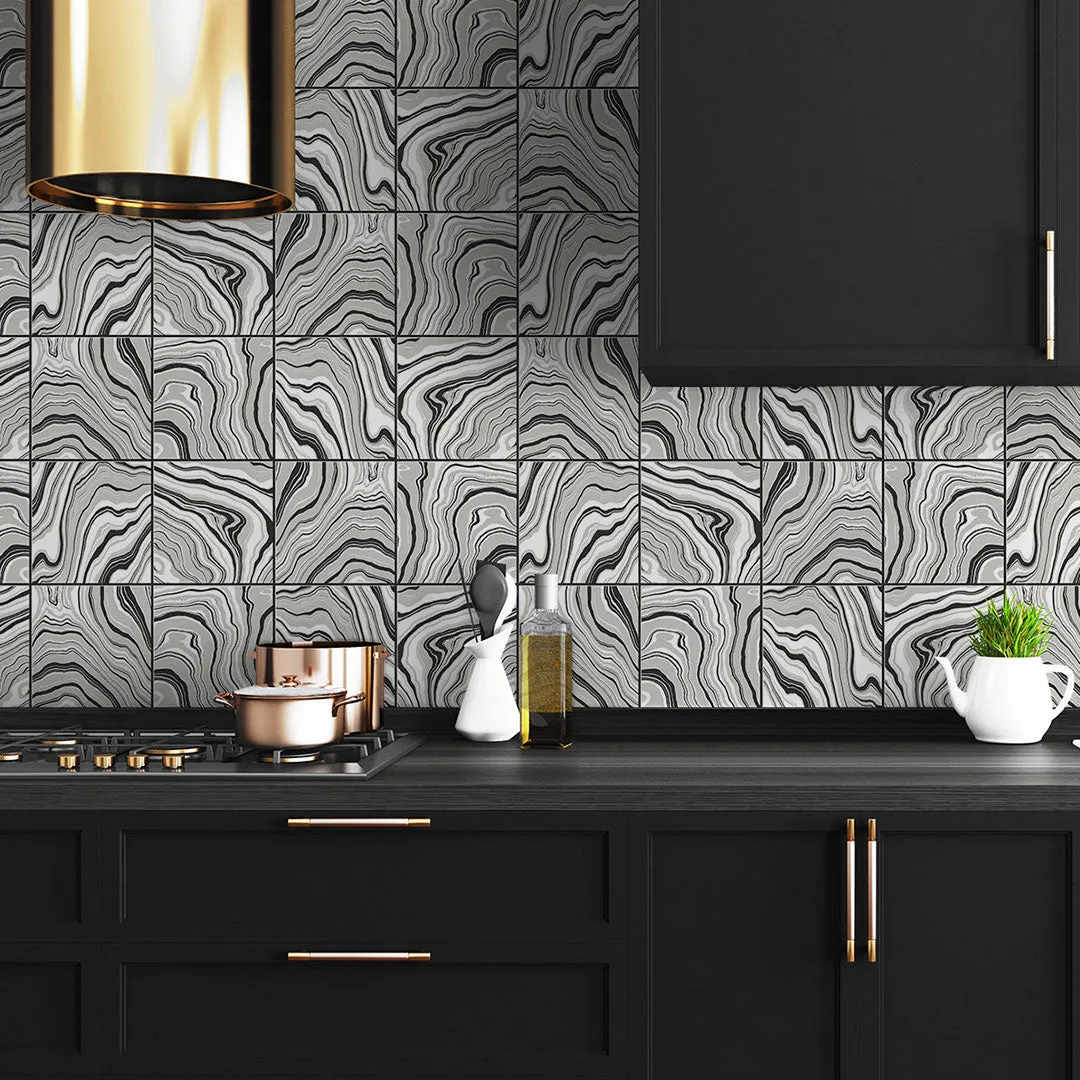 Marbled Tile Peel-and-Stick Luxe Haven Wallpaper