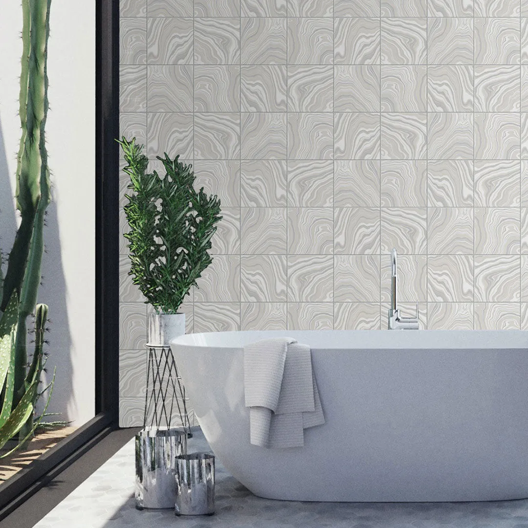 Marbled Tile Peel-and-Stick Luxe Haven Wallpaper