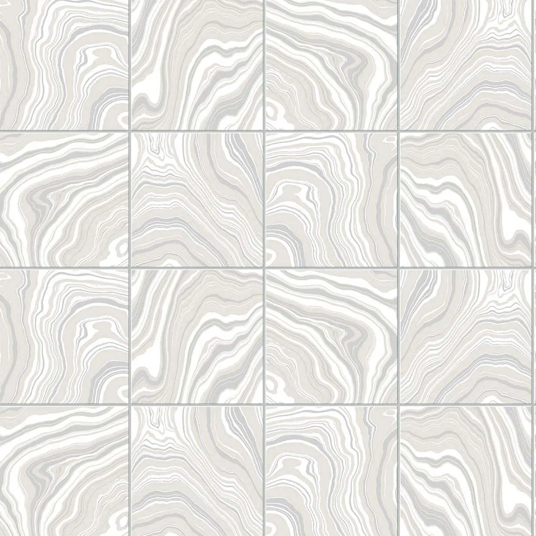 Marbled Tile Peel-and-Stick Luxe Haven Wallpaper