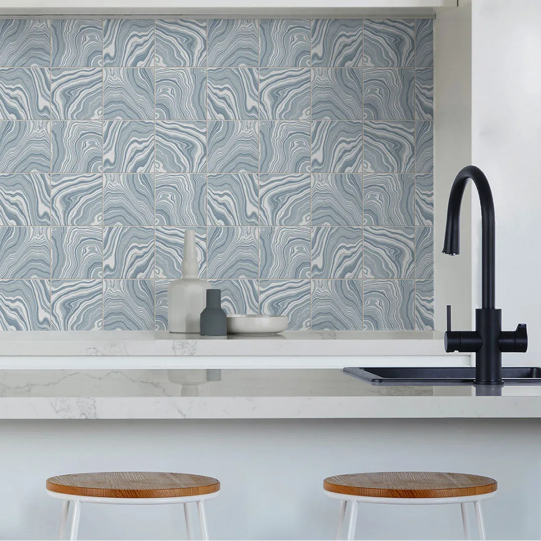 Marbled Tile Peel-and-Stick Luxe Haven Wallpaper