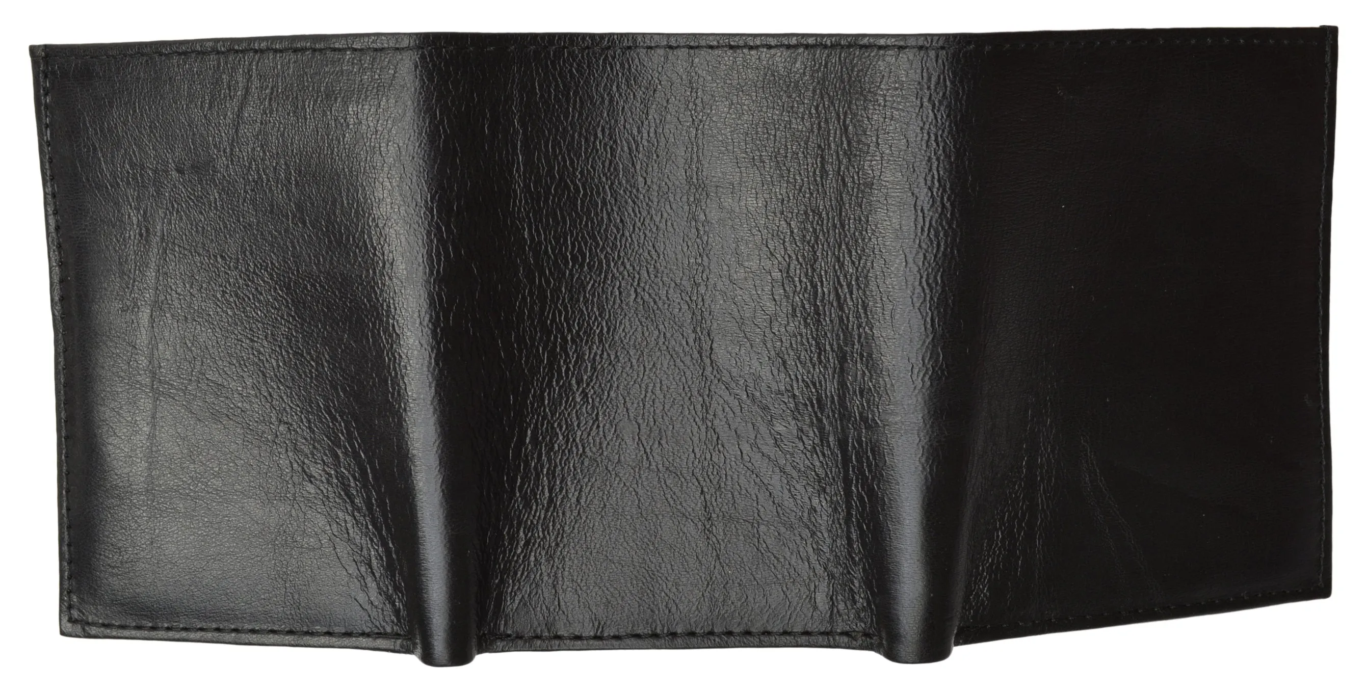 Marshal Genuine Leather Wallet Trifold with Pullout ID, Black