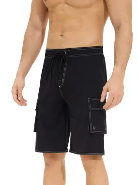 Men's Quick Dry Beach Casual Swimwear With Flap Pockets For Summer