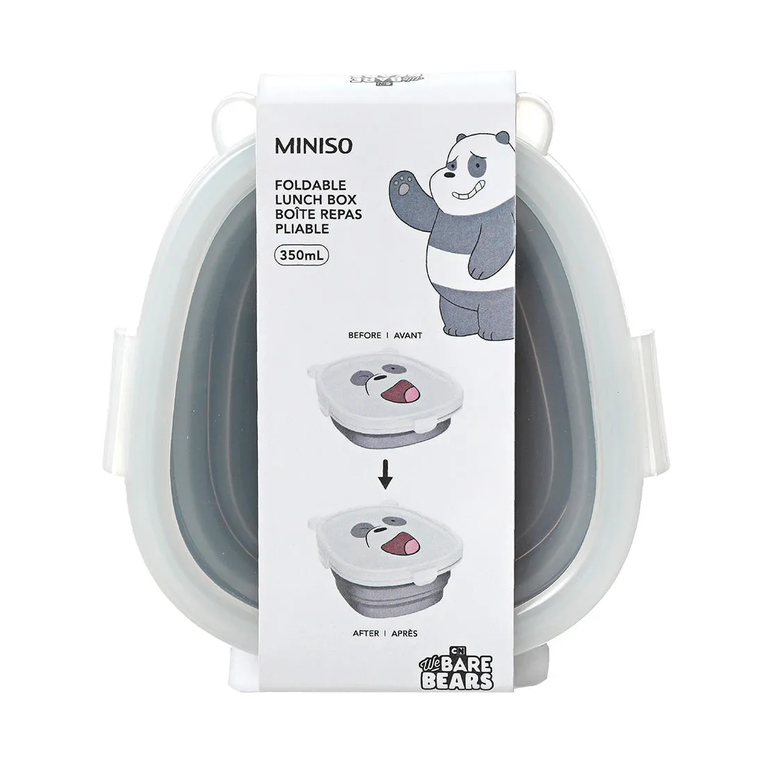 MINISO We Bare Bears Collection 4.0 Foldable Lunch Box 350mL