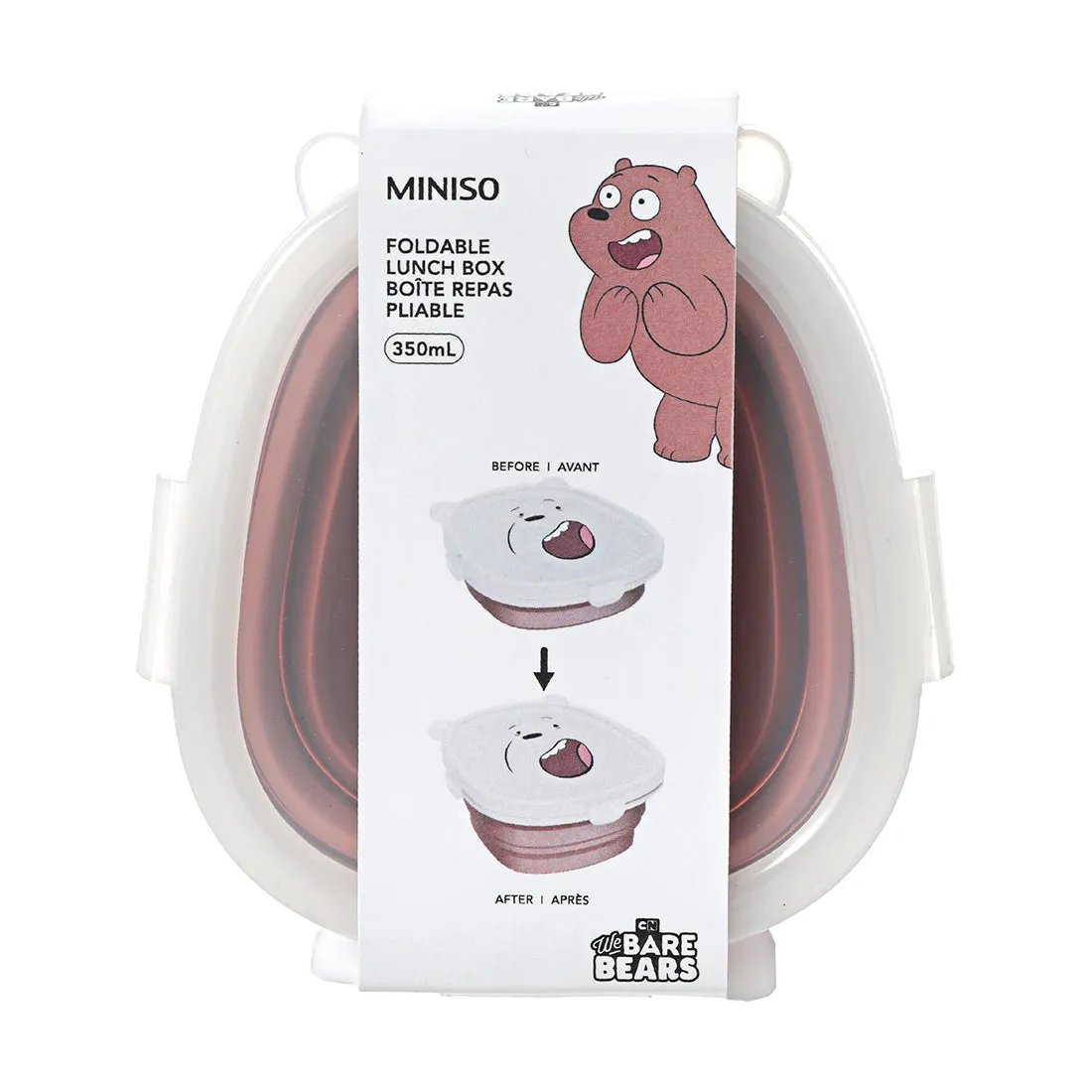 MINISO We Bare Bears Collection 4.0 Foldable Lunch Box 350mL