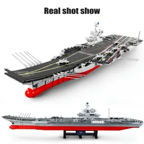 MOC Military WW2 Aircraft Carrier Warship Bricks Toys