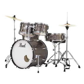 Pearl ROADSHOW BRONZE METALLIC 5 Pc Drum Kit (22" kick) w/ Hardware Throne Cymbals (14HH/16CR/20R)