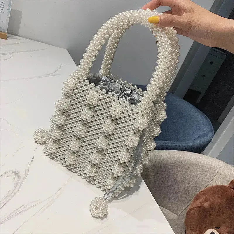 Pearl woven dinner bag