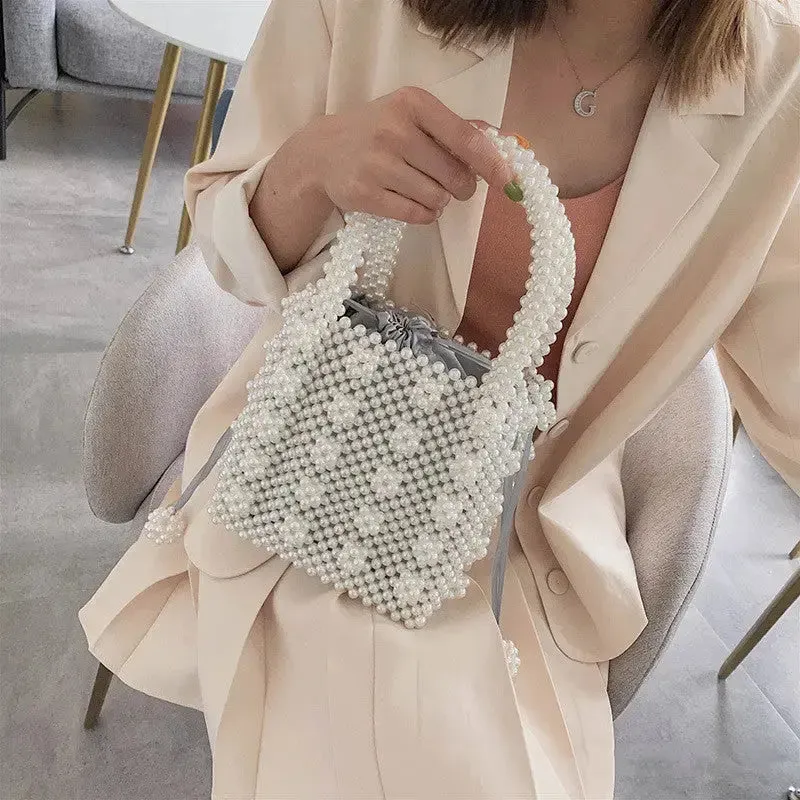 Pearl woven dinner bag