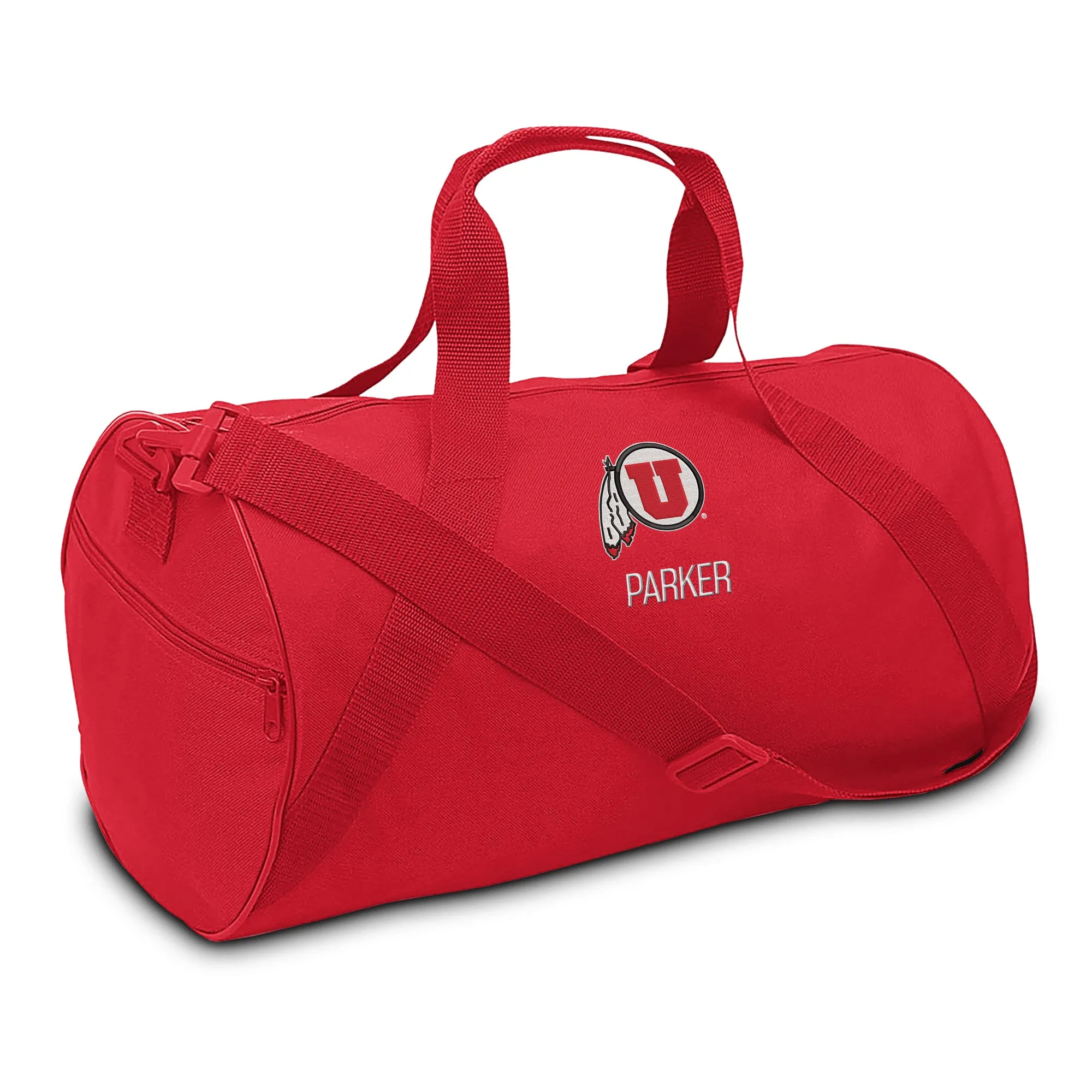 Personalized Utah Utes Circle & Feather Duffel Bag