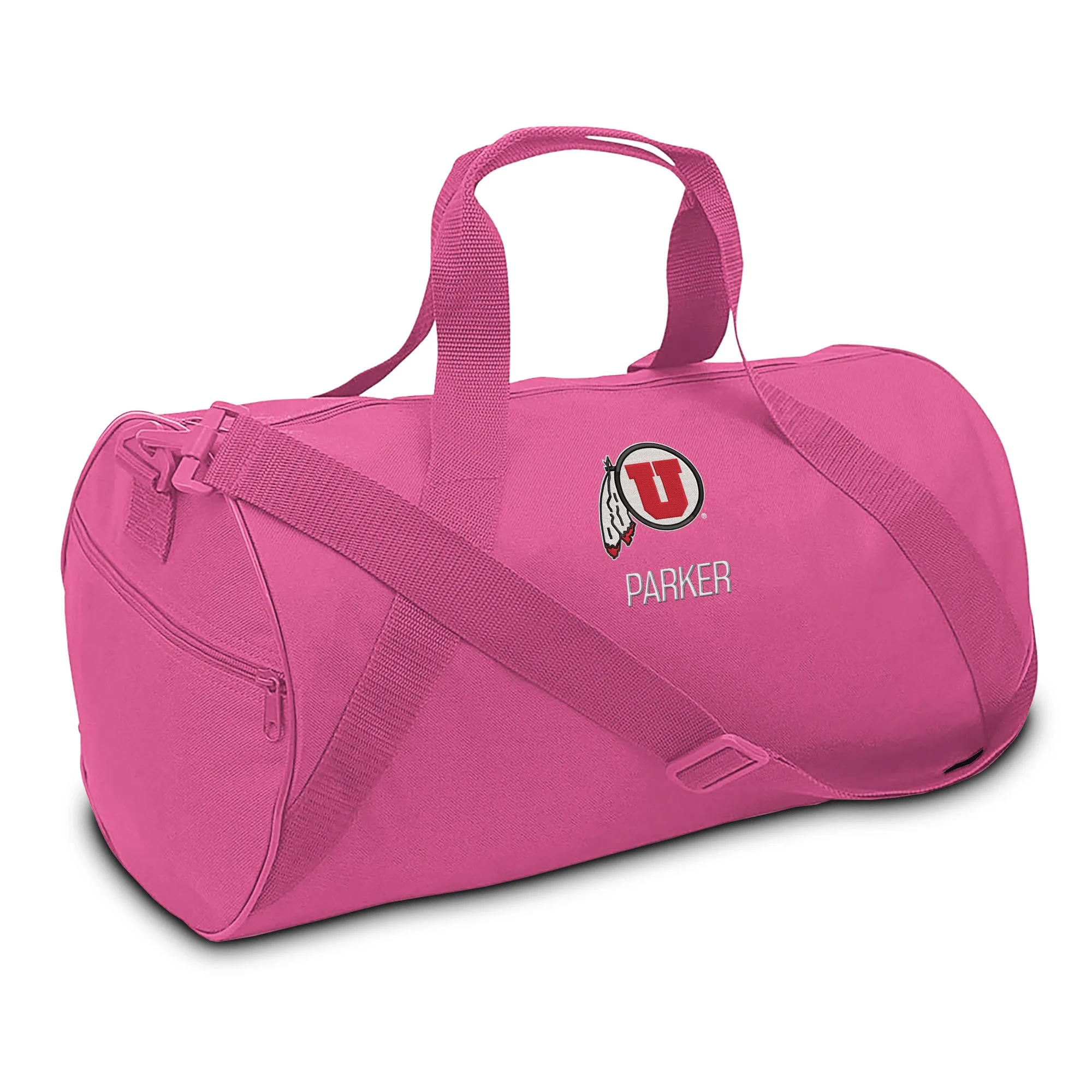 Personalized Utah Utes Circle & Feather Duffel Bag