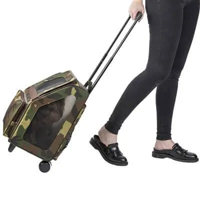 Petote Rio Camo Wheeled Dog Carrier - Airline Approved