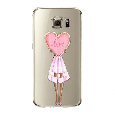 Phone Case for Samsung Galaxy S5 S6 S6Edge S6Edge  S7 S7edge Cover Soft Silicon Fashion Sexy Modern Lady Girl Mobile Phone Bag