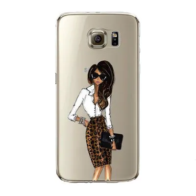 Phone Case for Samsung Galaxy S5 S6 S6Edge S6Edge  S7 S7edge Cover Soft Silicon Fashion Sexy Modern Lady Girl Mobile Phone Bag