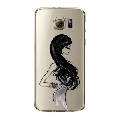 Phone Case for Samsung Galaxy S5 S6 S6Edge S6Edge  S7 S7edge Cover Soft Silicon Fashion Sexy Modern Lady Girl Mobile Phone Bag