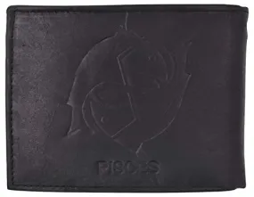 Pisces Zodiac Sign Bifold Trifold Genuine Leather Men's Wallets