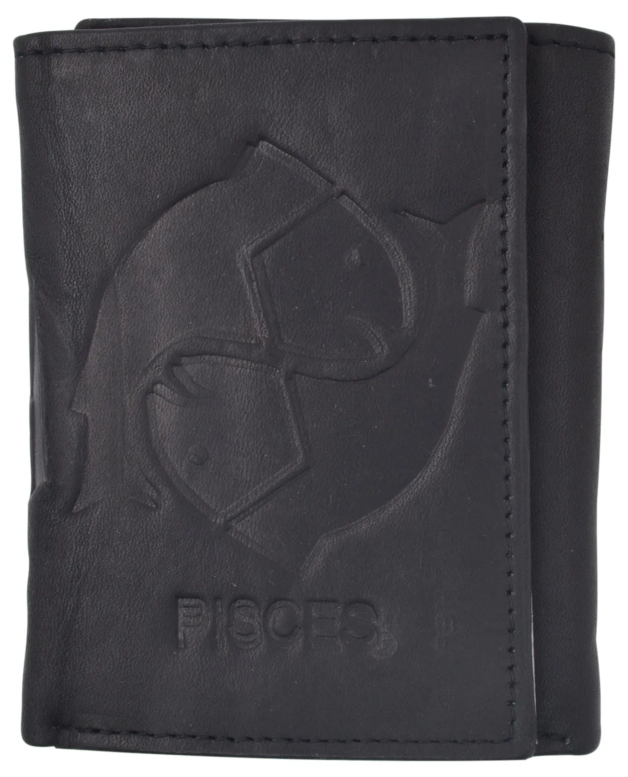 Pisces Zodiac Sign Bifold Trifold Genuine Leather Men's Wallets