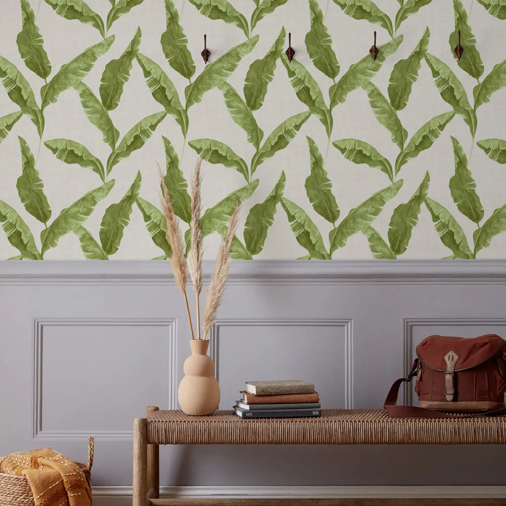 Plantain Wallpaper Green