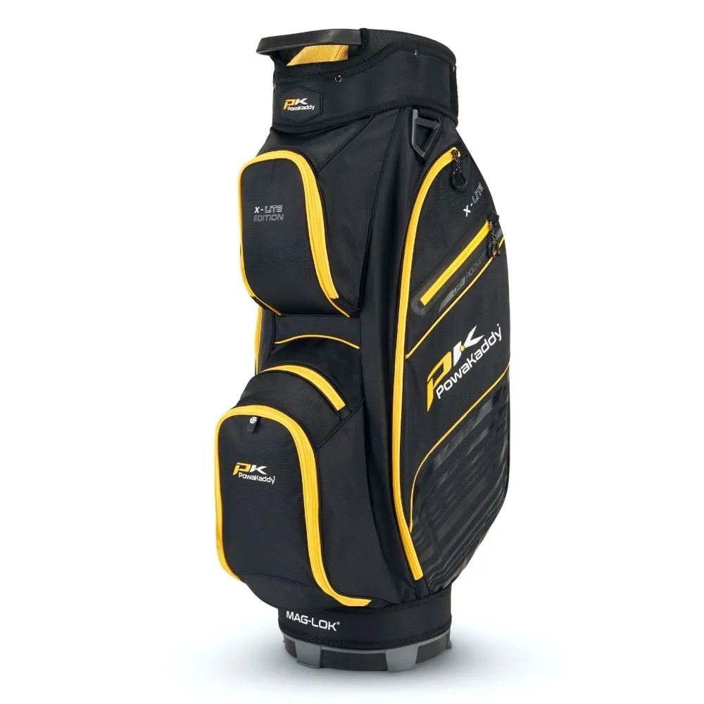 Powakaddy X-Lite Golf Cart Bag 2024 - Black Yellow Trim