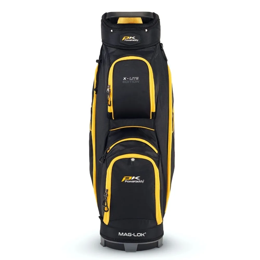 Powakaddy X-Lite Golf Cart Bag 2024 - Black Yellow Trim