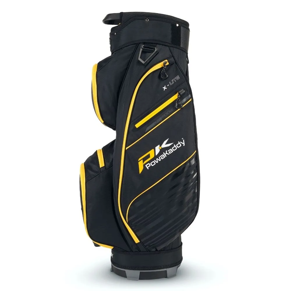 Powakaddy X-Lite Golf Cart Bag 2024 - Black Yellow Trim