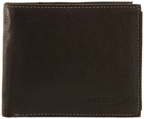 Pratico - mens ID pullout leather trifold wallet #GW51 Black