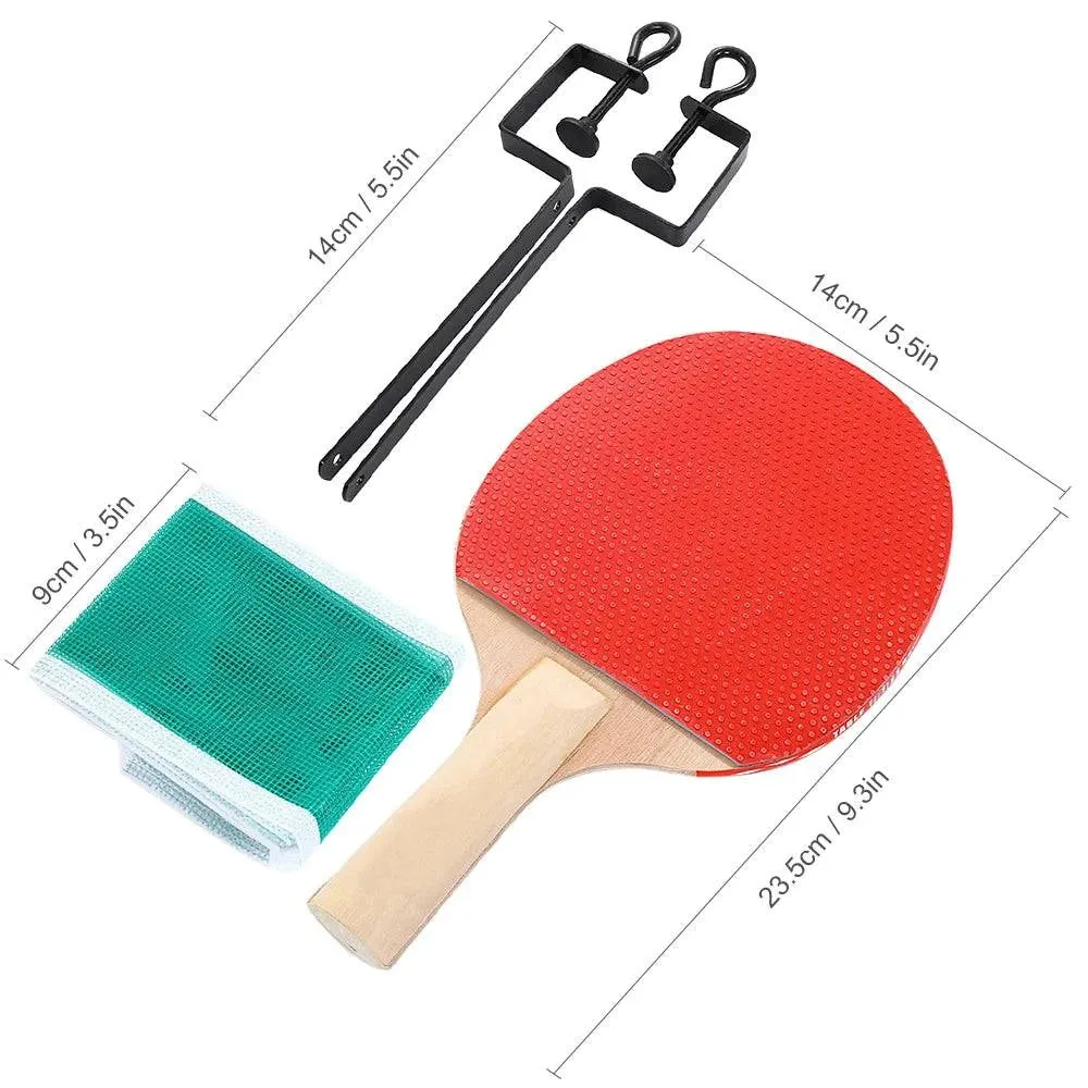 Quality Table Tennis Bat Racket 3 Table Tennis Balls Long Handle Ping Pong Paddle Racket Set With Bag Mounts Telescopic Grid