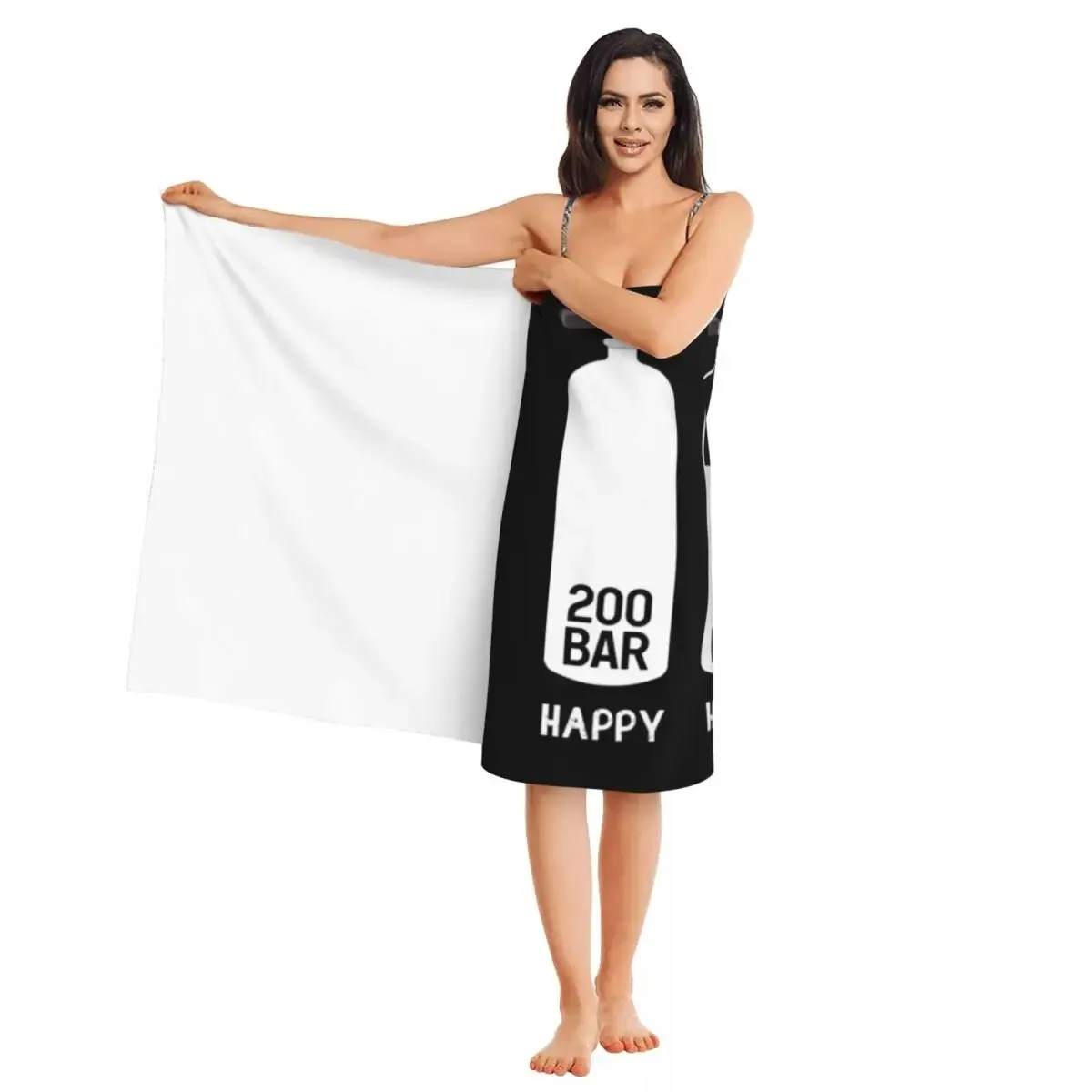 Quick-dry Towel: Black-  Bar Left