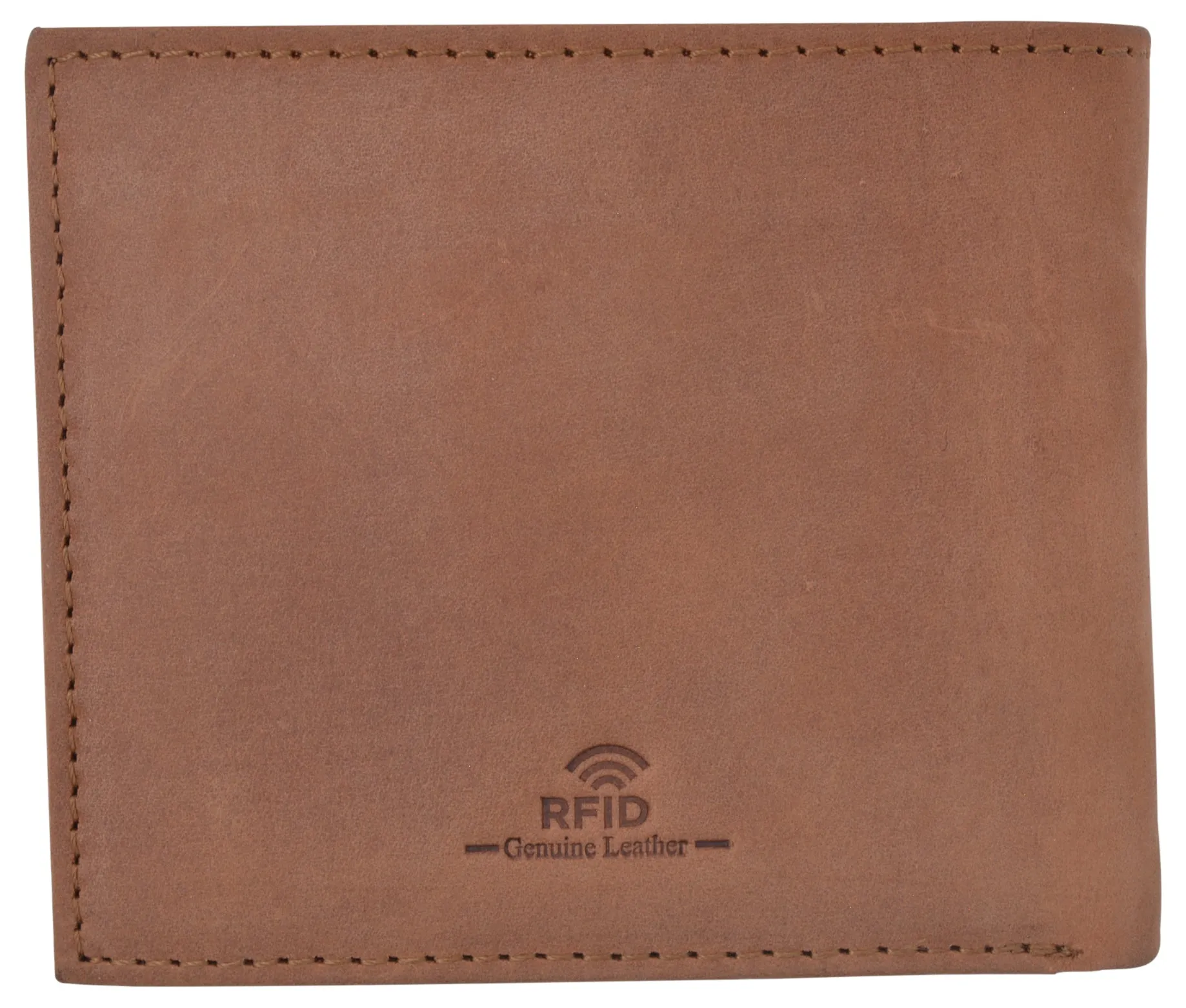 RFID Wallets for Men Slim Bifold Genuine Leather Front Pocket Wallet with ID Window