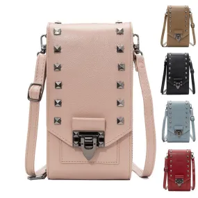 Rivet Design Shoulder Bags Mobile Phone Crossbody Bags Women