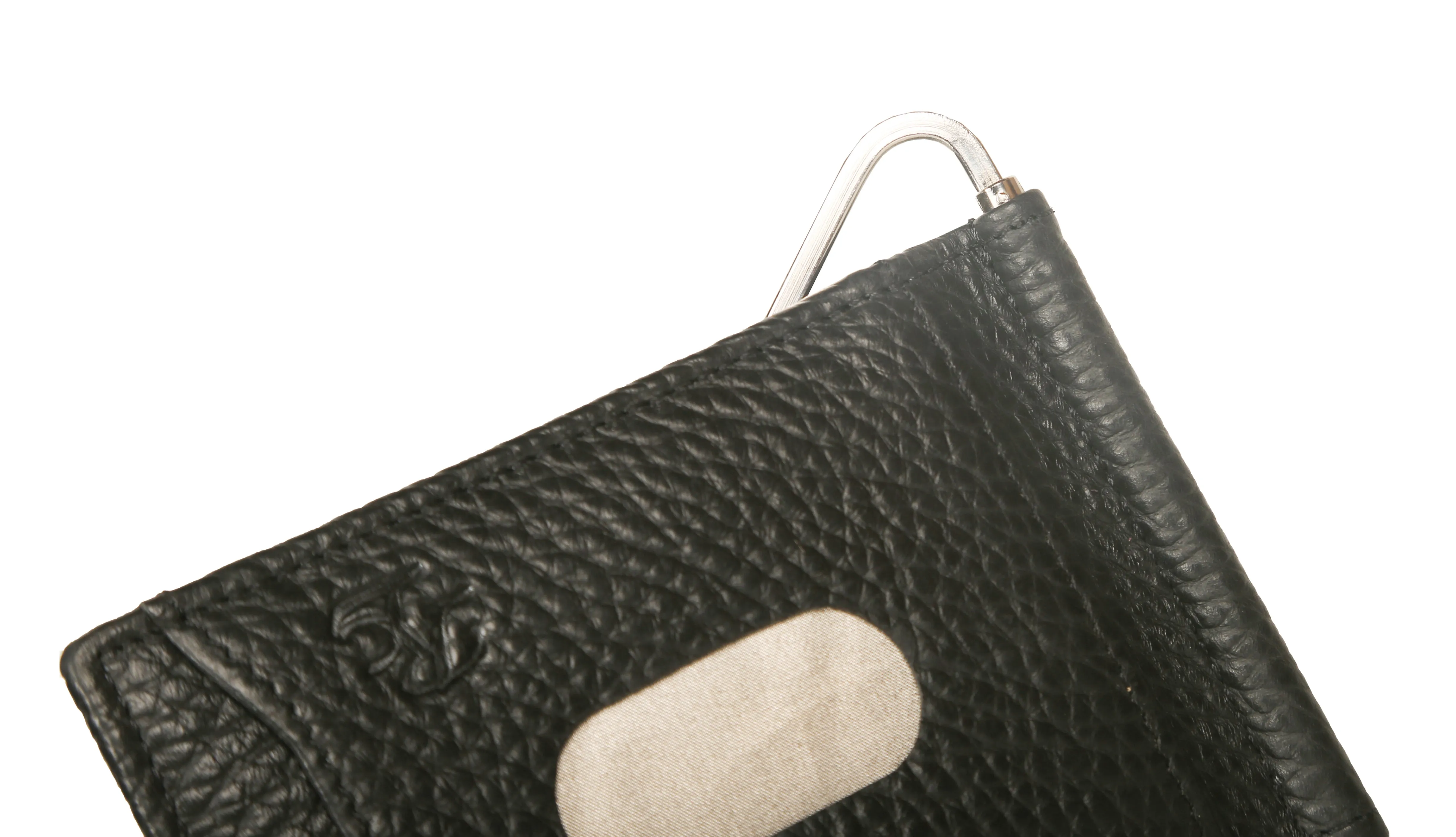 RL Magnetic Leather Zipper Money Clip RFID Card Wallet for Men