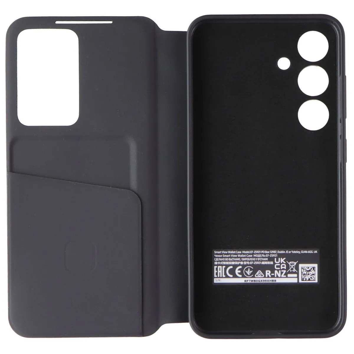 Samsung S-View Wallet Case for Galaxy S24 Smartphones - Black