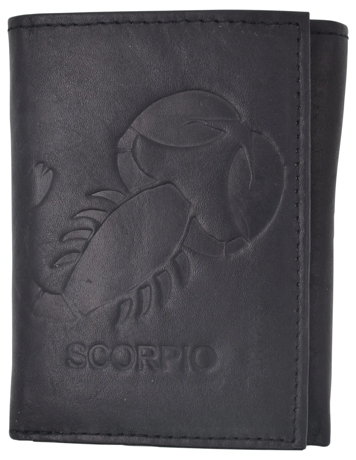 Scorpio Zodiac Sign Bifold Trifold Genuine Leather Men's Wallets