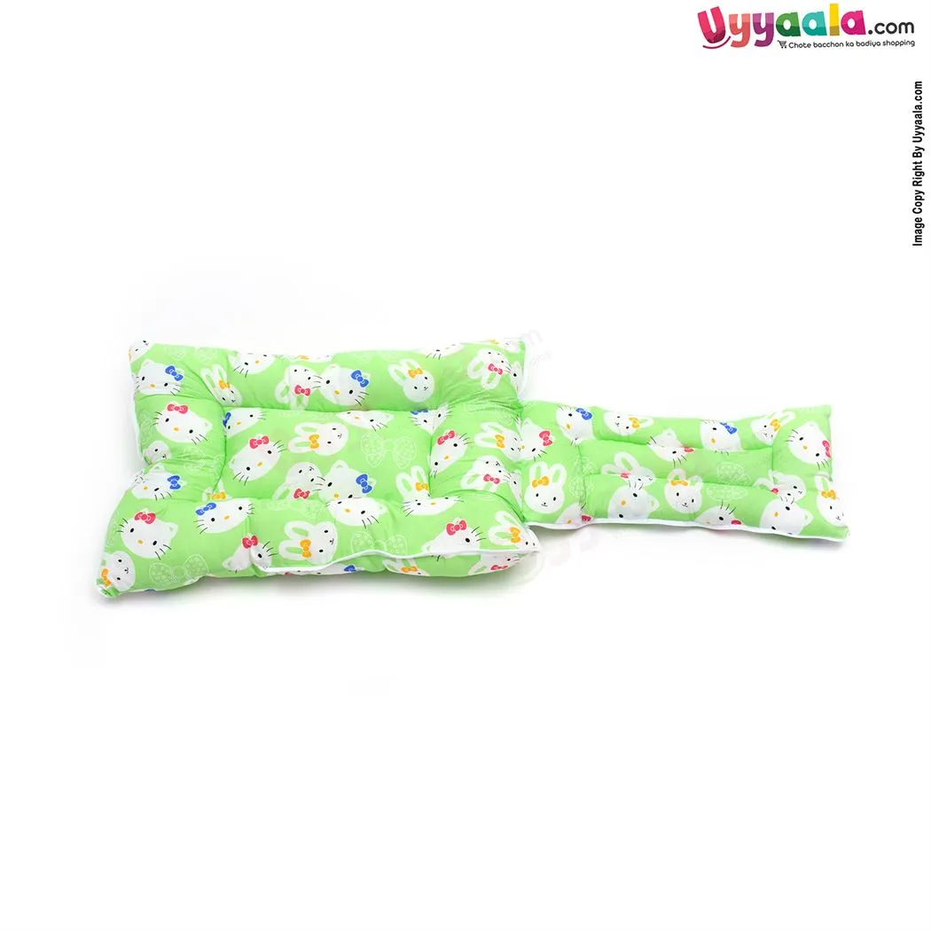 Sleeping Bag(Carry Nest) Premium Cotton Hello Kitty Print 0 m, Green