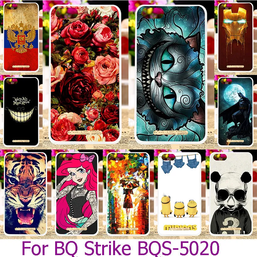 Soft TPU Painted Phone Case For BQ Strike BQS-5020 BQS 5020 BQS5020 5.0 INCH Smartphone Shell Hard Back Cover Skin Housing Hood