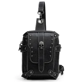 Steampunk Waist Fanny Gothic Leather Shoulder Crossbody Bag