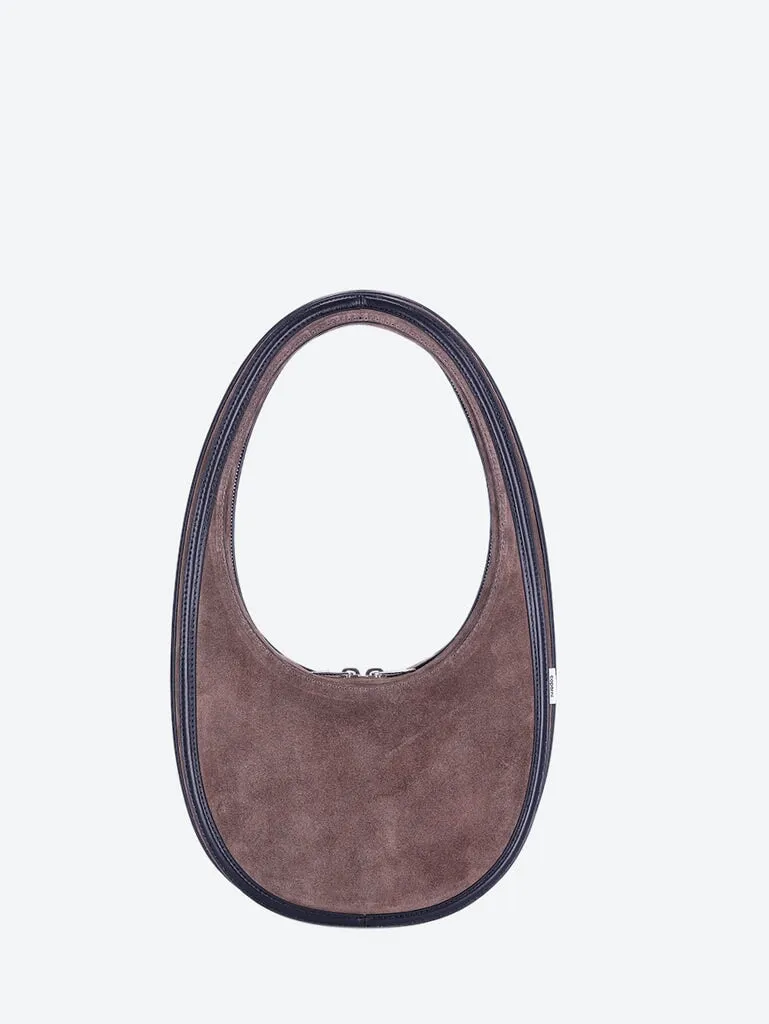 Suede swipe bag