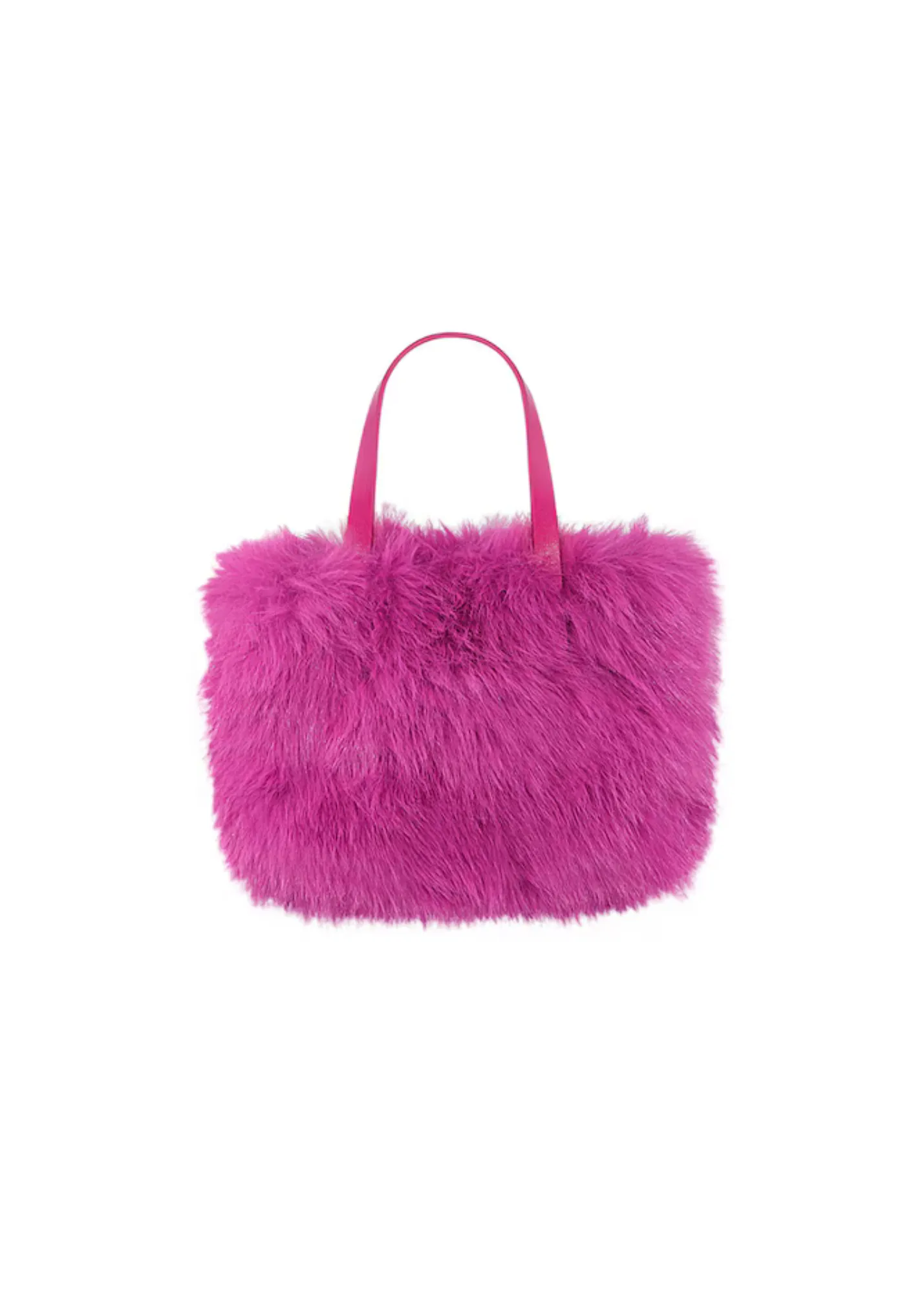 The Edit - Fluffy Handbag in Fuchsia